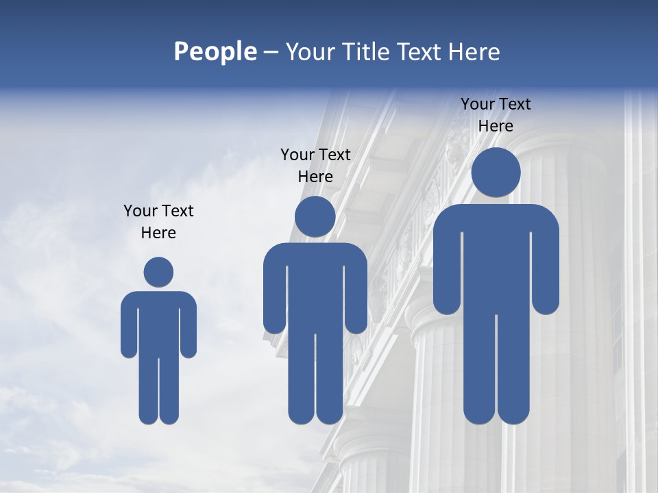 Legal Building Grecoroman Column Symbol PowerPoint Template