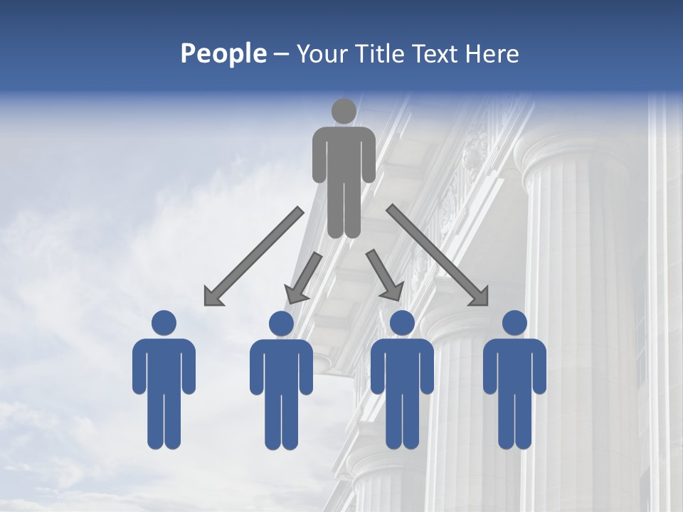 Legal Building Grecoroman Column Symbol PowerPoint Template