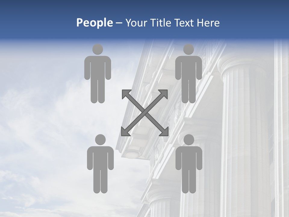 Legal Building Grecoroman Column Symbol PowerPoint Template