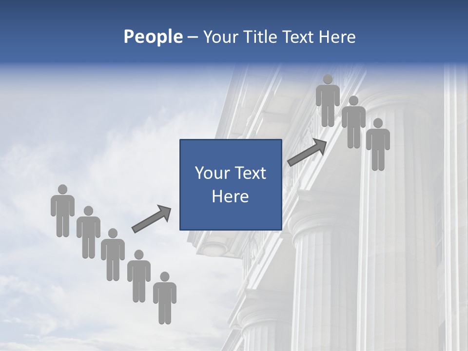 Legal Building Grecoroman Column Symbol PowerPoint Template