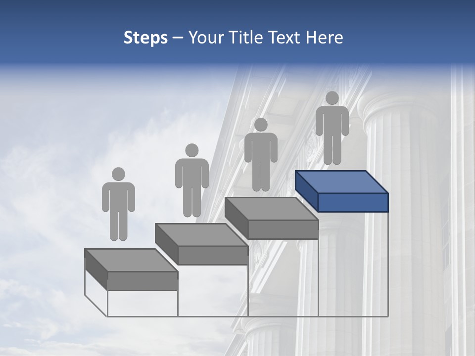 Legal Building Grecoroman Column Symbol PowerPoint Template