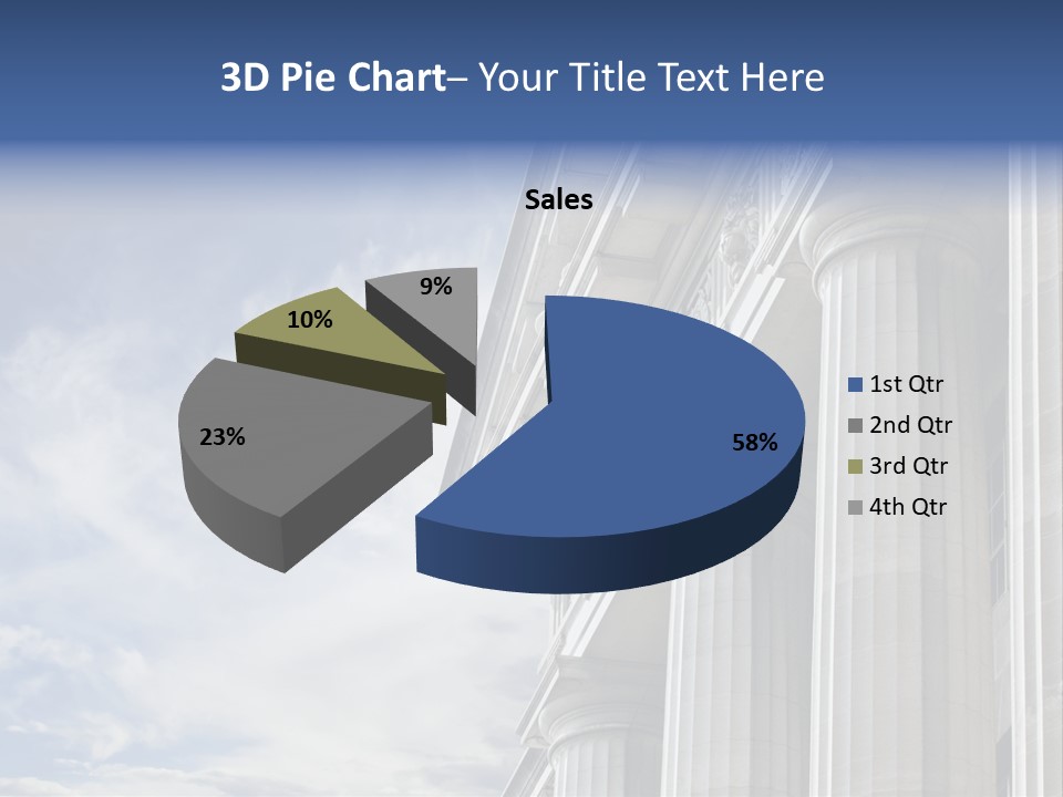 Legal Building Grecoroman Column Symbol PowerPoint Template