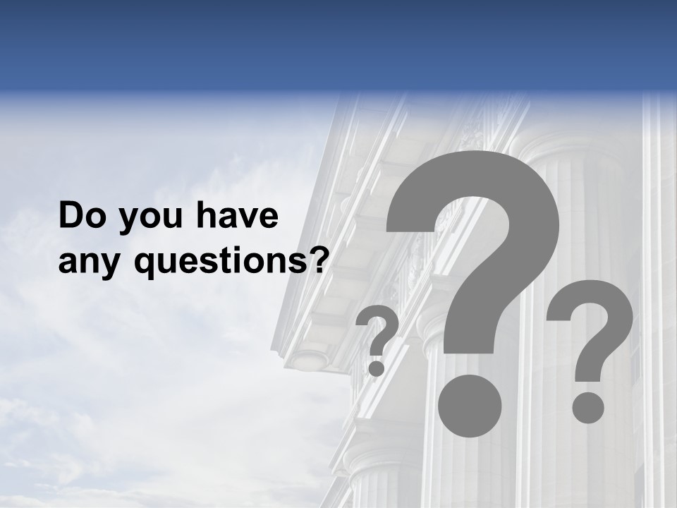 Legal Building Grecoroman Column Symbol PowerPoint Template