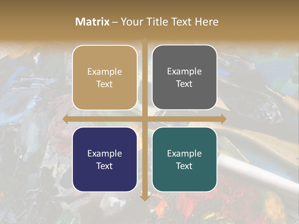 A Paintbrush And Some Paint Sitting On Top Of A Table PowerPoint Template
