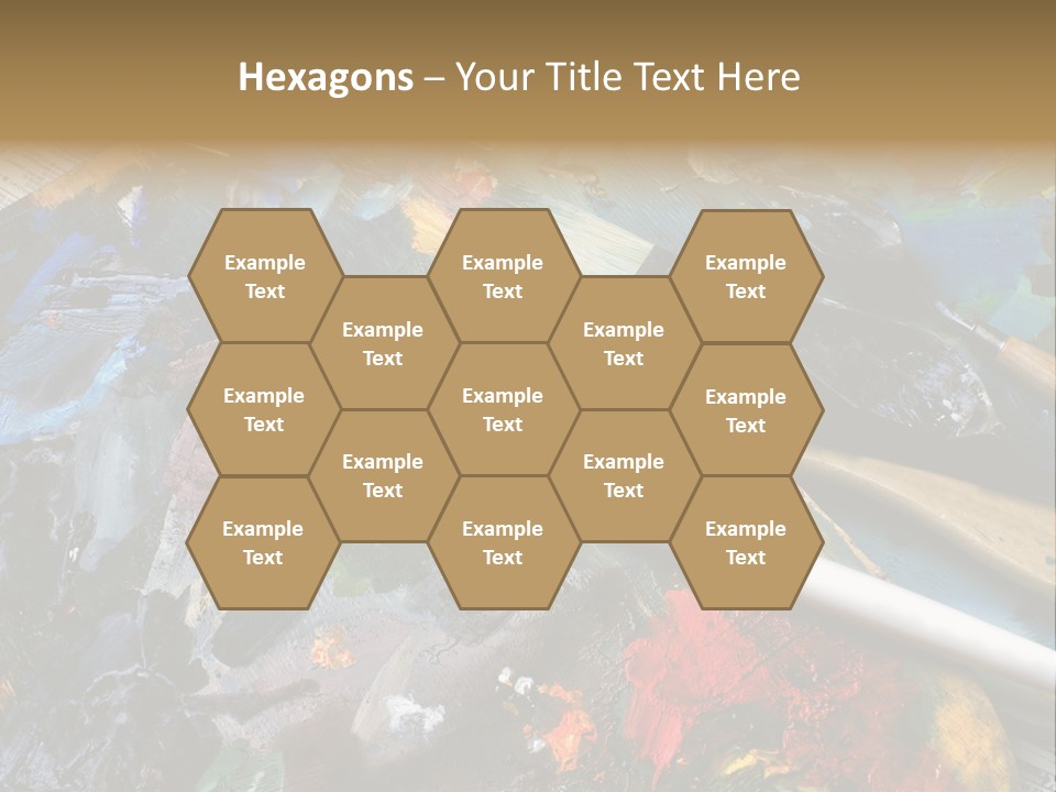 A Paintbrush And Some Paint Sitting On Top Of A Table PowerPoint Template