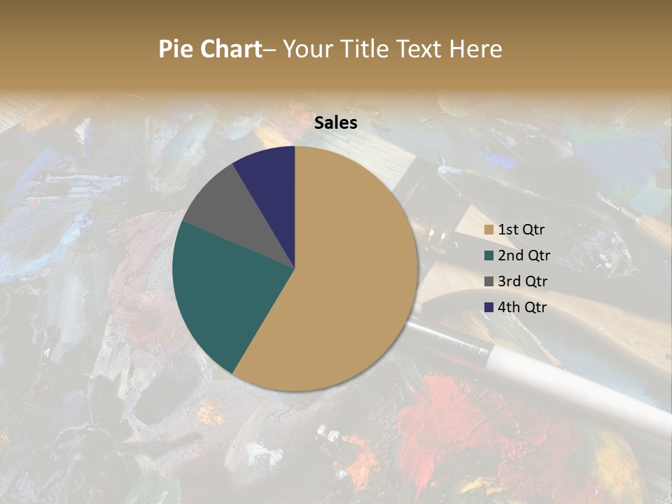 A Paintbrush And Some Paint Sitting On Top Of A Table PowerPoint Template