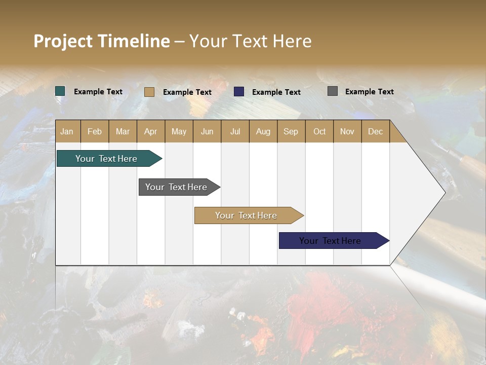 A Paintbrush And Some Paint Sitting On Top Of A Table PowerPoint Template