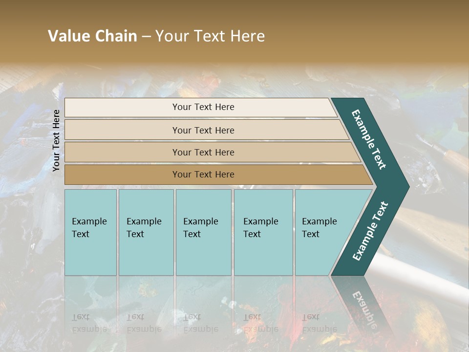 A Paintbrush And Some Paint Sitting On Top Of A Table PowerPoint Template