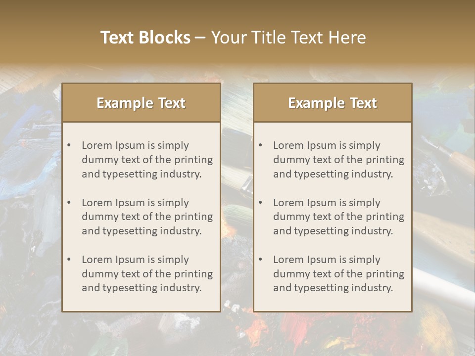 A Paintbrush And Some Paint Sitting On Top Of A Table PowerPoint Template