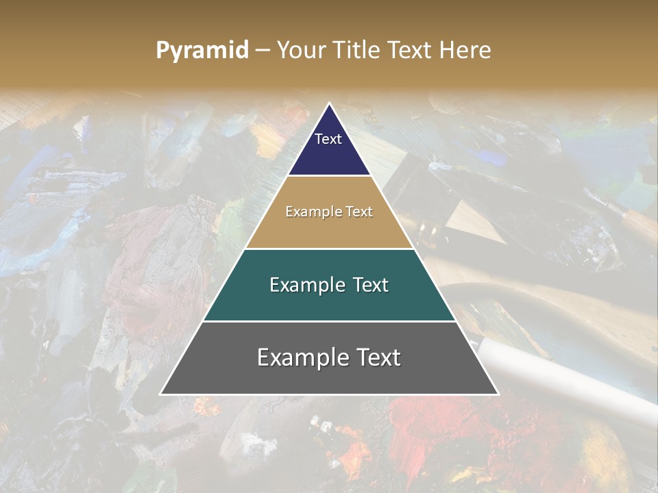 A Paintbrush And Some Paint Sitting On Top Of A Table PowerPoint Template