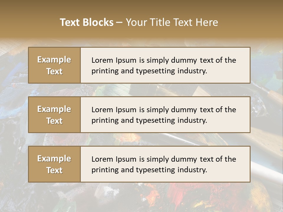 A Paintbrush And Some Paint Sitting On Top Of A Table PowerPoint Template