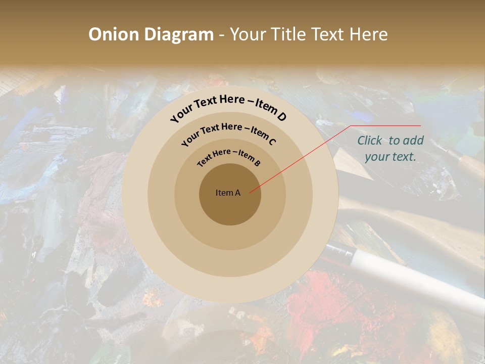 A Paintbrush And Some Paint Sitting On Top Of A Table PowerPoint Template