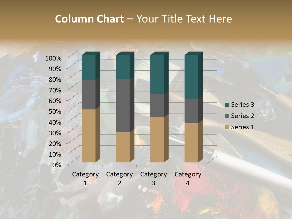A Paintbrush And Some Paint Sitting On Top Of A Table PowerPoint Template