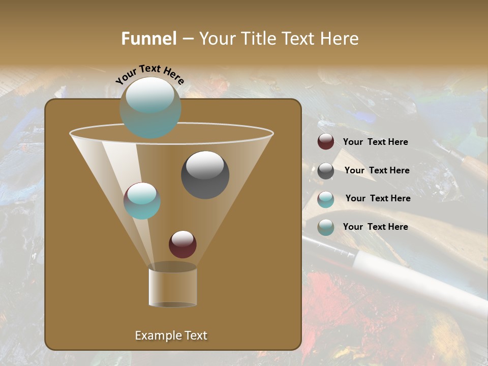 A Paintbrush And Some Paint Sitting On Top Of A Table PowerPoint Template