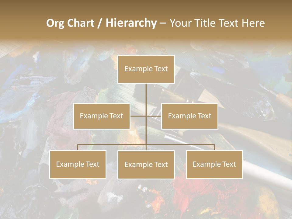 A Paintbrush And Some Paint Sitting On Top Of A Table PowerPoint Template