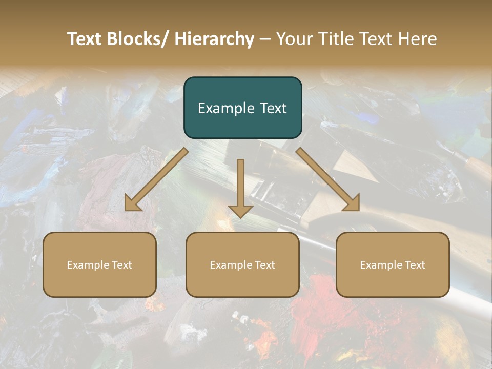 A Paintbrush And Some Paint Sitting On Top Of A Table PowerPoint Template