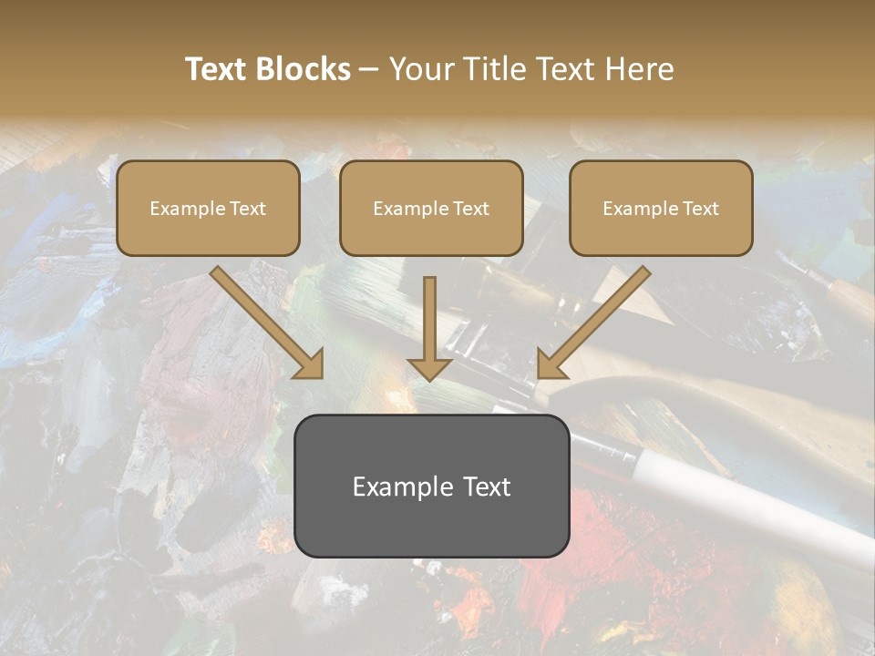 A Paintbrush And Some Paint Sitting On Top Of A Table PowerPoint Template