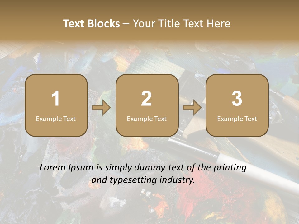 A Paintbrush And Some Paint Sitting On Top Of A Table PowerPoint Template