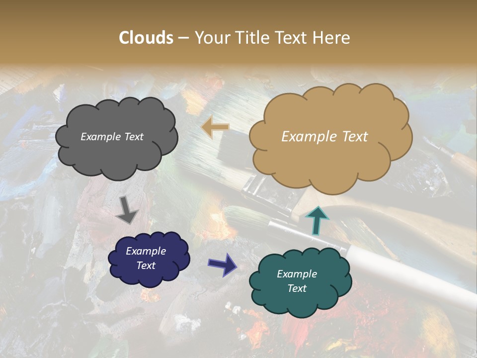 A Paintbrush And Some Paint Sitting On Top Of A Table PowerPoint Template