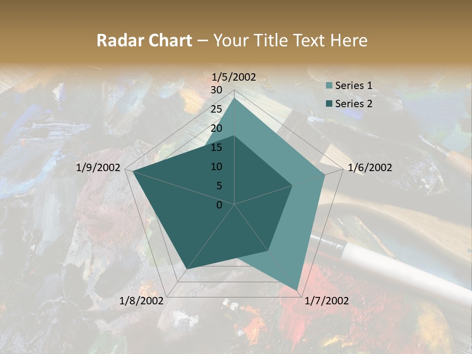 A Paintbrush And Some Paint Sitting On Top Of A Table PowerPoint Template