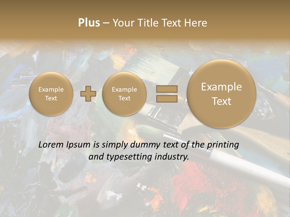 A Paintbrush And Some Paint Sitting On Top Of A Table PowerPoint Template