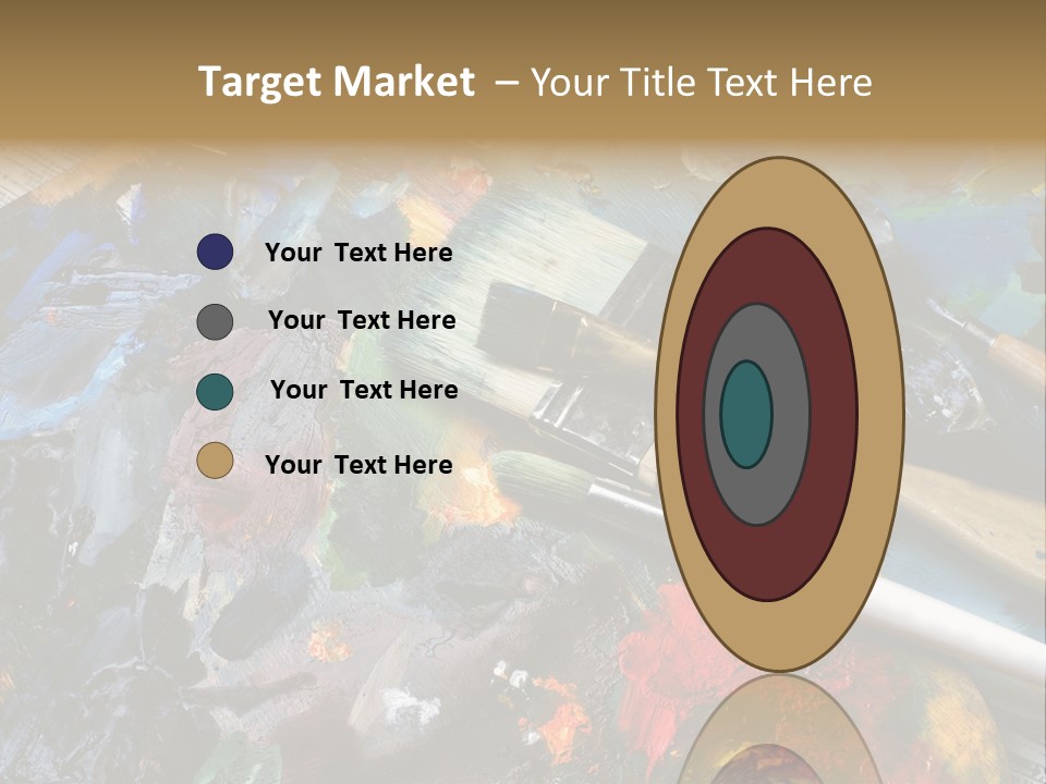 A Paintbrush And Some Paint Sitting On Top Of A Table PowerPoint Template