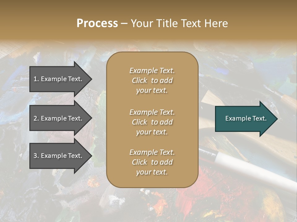 A Paintbrush And Some Paint Sitting On Top Of A Table PowerPoint Template