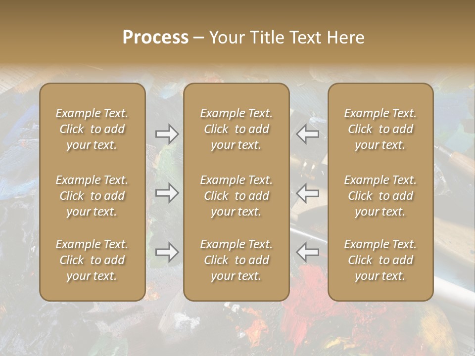 A Paintbrush And Some Paint Sitting On Top Of A Table PowerPoint Template