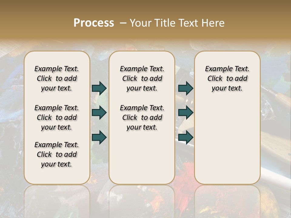 A Paintbrush And Some Paint Sitting On Top Of A Table PowerPoint Template