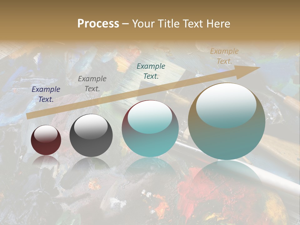 A Paintbrush And Some Paint Sitting On Top Of A Table PowerPoint Template