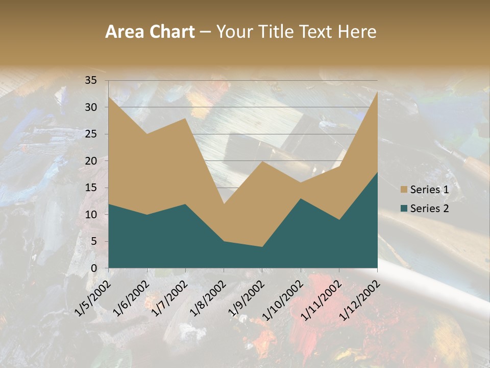 A Paintbrush And Some Paint Sitting On Top Of A Table PowerPoint Template