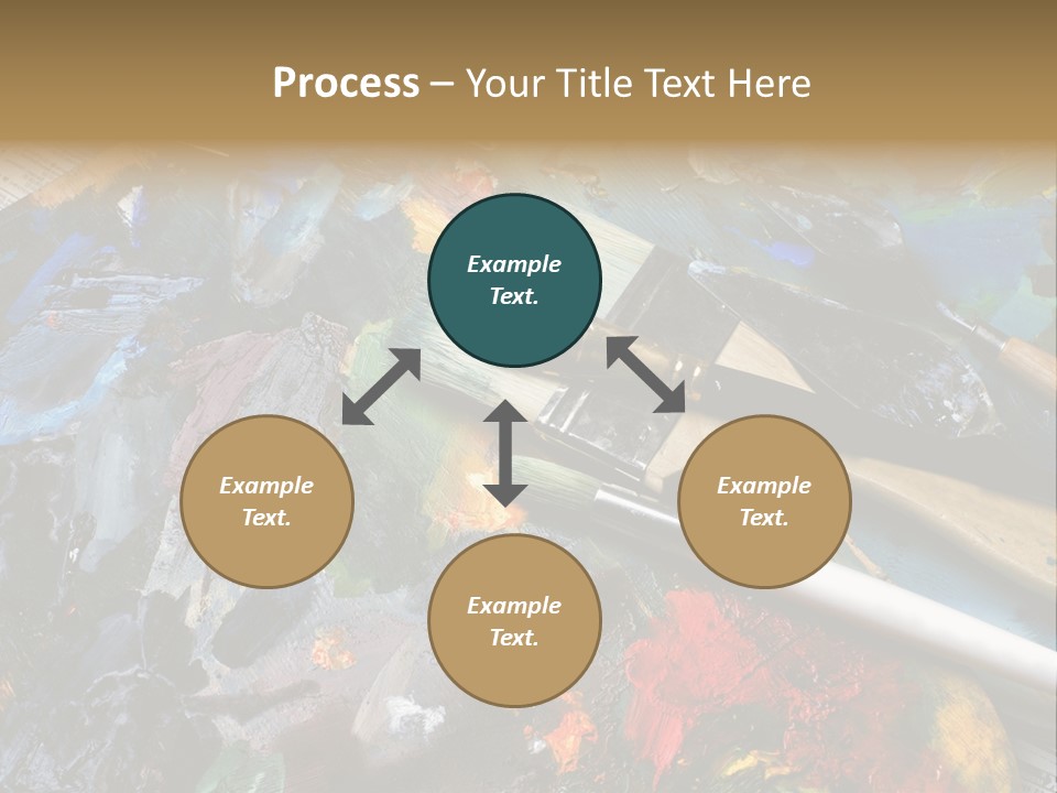 A Paintbrush And Some Paint Sitting On Top Of A Table PowerPoint Template