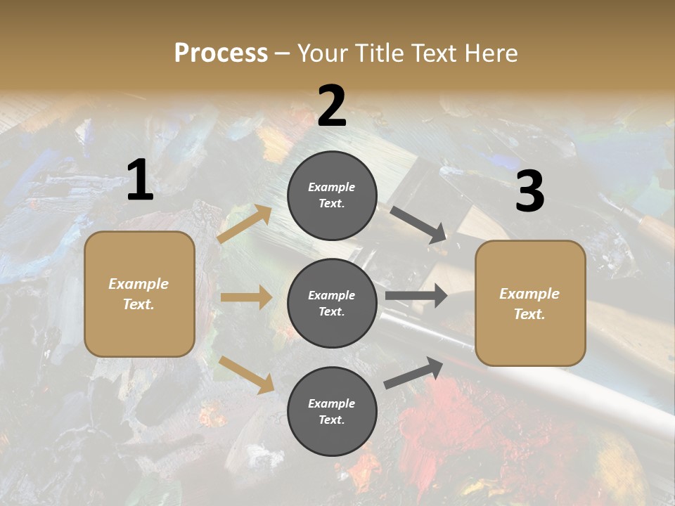 A Paintbrush And Some Paint Sitting On Top Of A Table PowerPoint Template