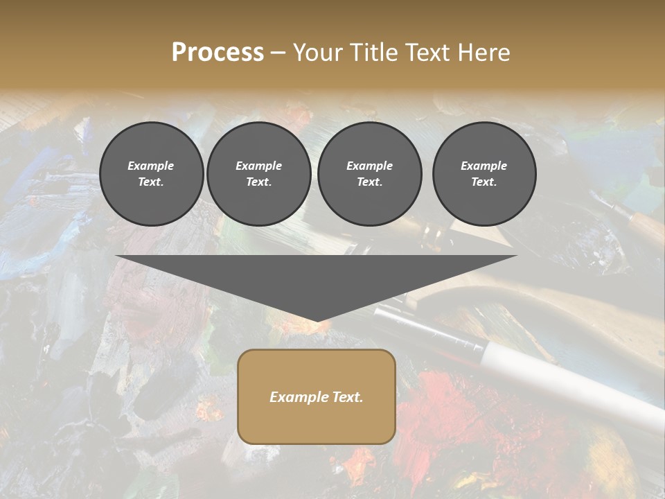 A Paintbrush And Some Paint Sitting On Top Of A Table PowerPoint Template