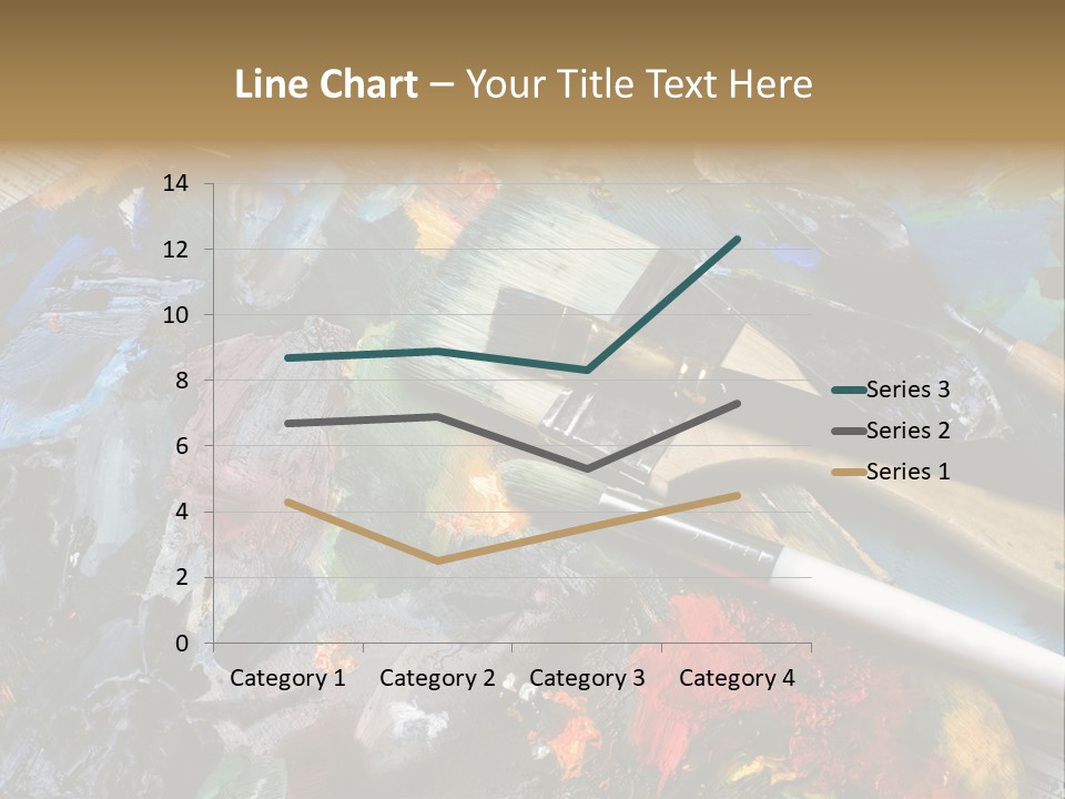 A Paintbrush And Some Paint Sitting On Top Of A Table PowerPoint Template