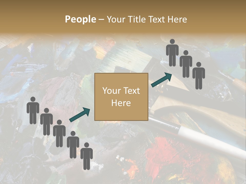 A Paintbrush And Some Paint Sitting On Top Of A Table PowerPoint Template