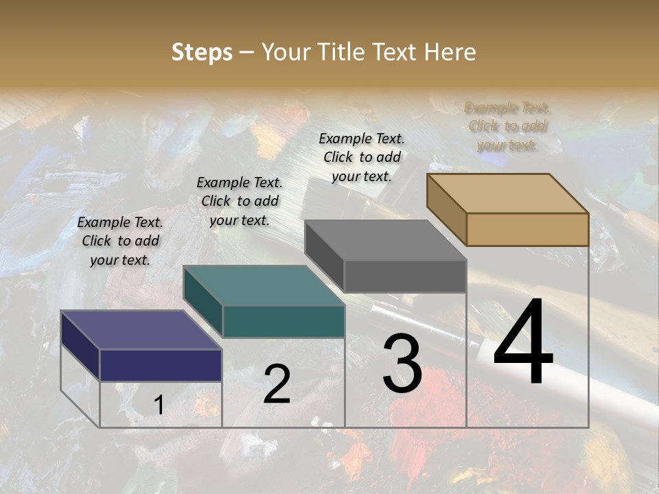 A Paintbrush And Some Paint Sitting On Top Of A Table PowerPoint Template