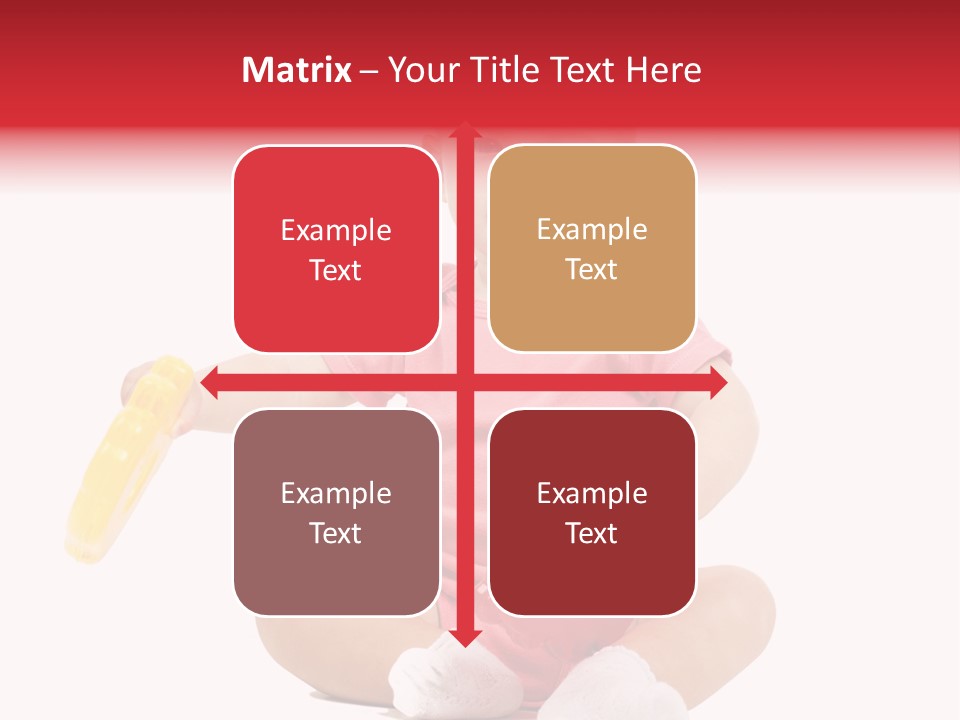 Girl White Baby PowerPoint Template