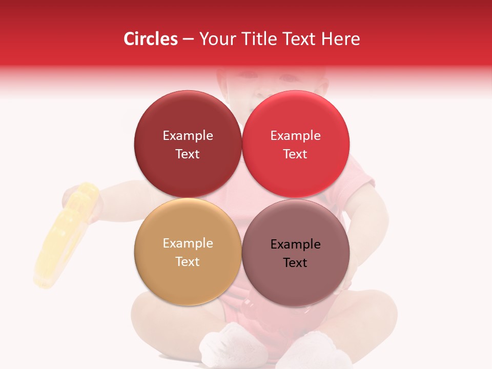 Girl White Baby PowerPoint Template