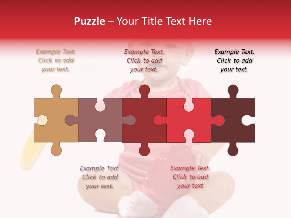 Girl White Baby PowerPoint Template