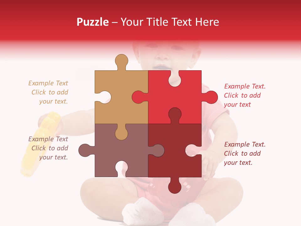 Girl White Baby PowerPoint Template