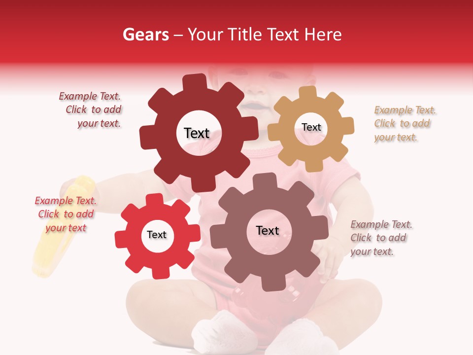 Girl White Baby PowerPoint Template