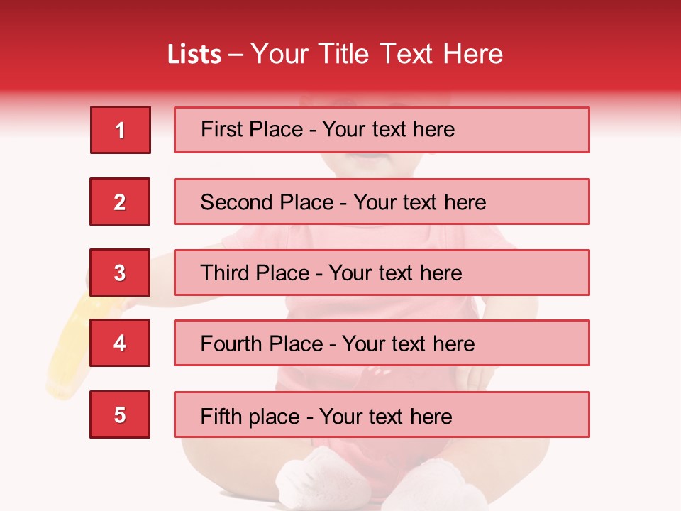 Girl White Baby PowerPoint Template