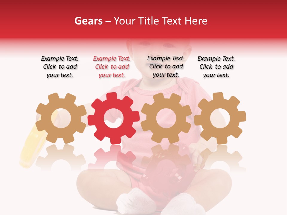 Girl White Baby PowerPoint Template