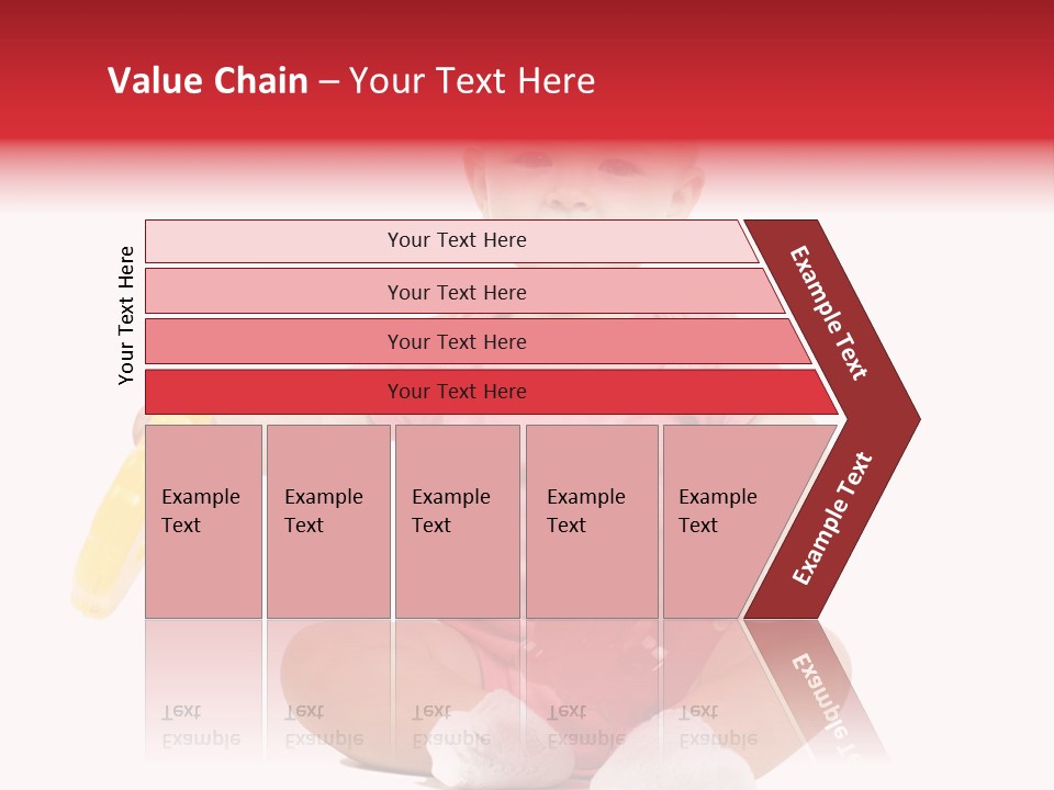 Girl White Baby PowerPoint Template