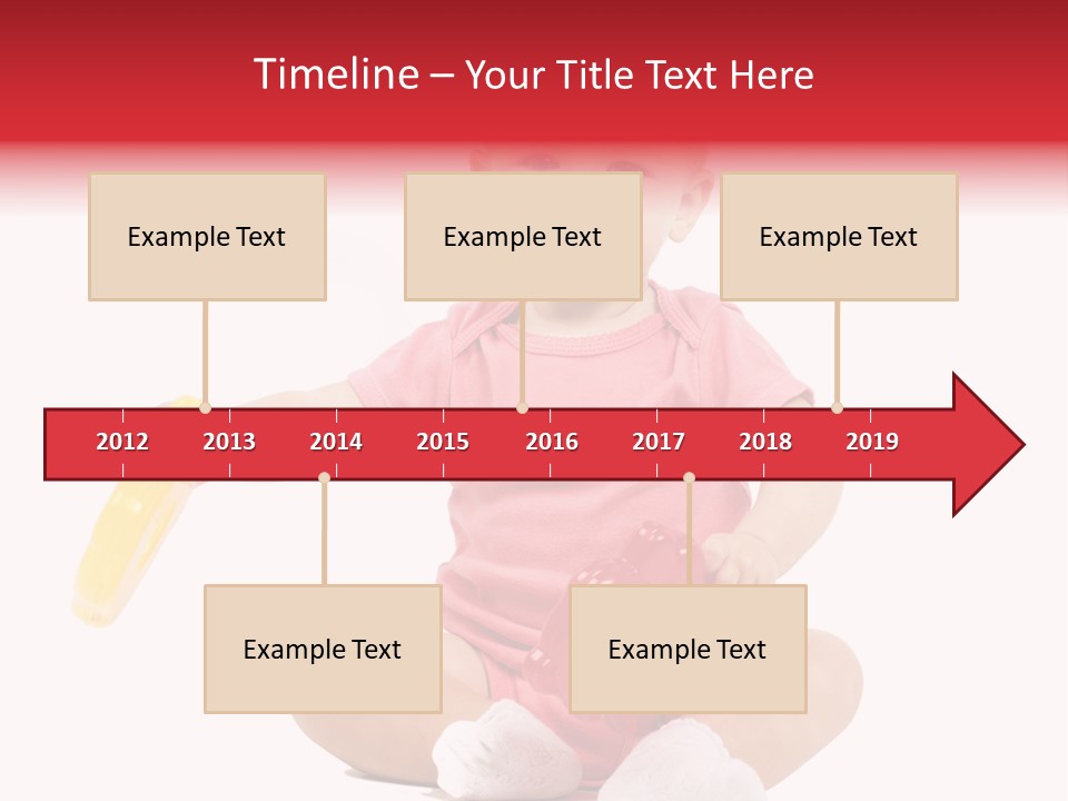 Girl White Baby PowerPoint Template