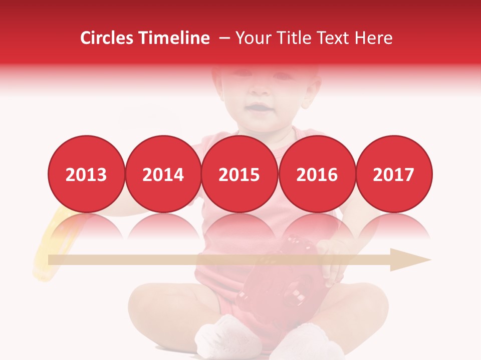 Girl White Baby PowerPoint Template