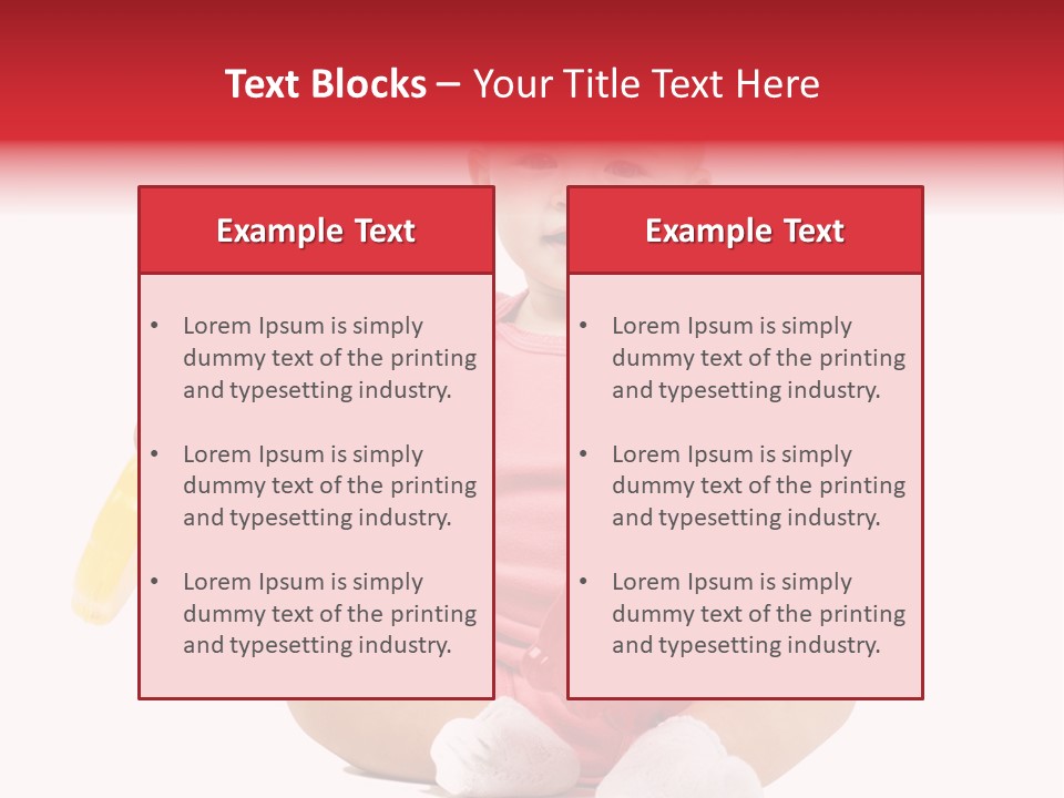 Girl White Baby PowerPoint Template