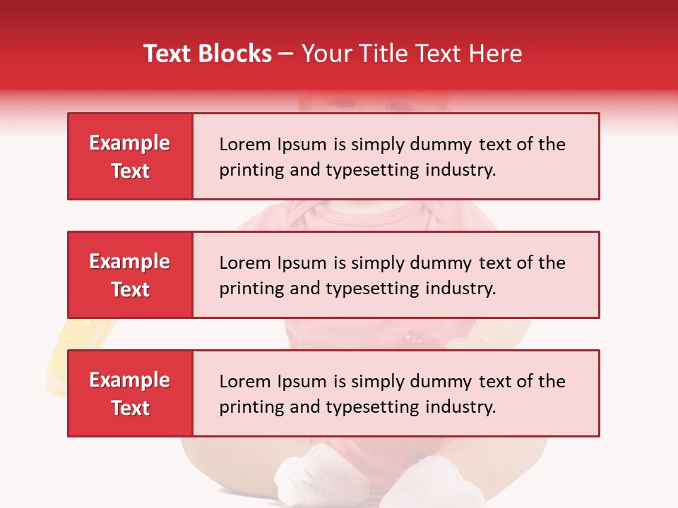 Girl White Baby PowerPoint Template