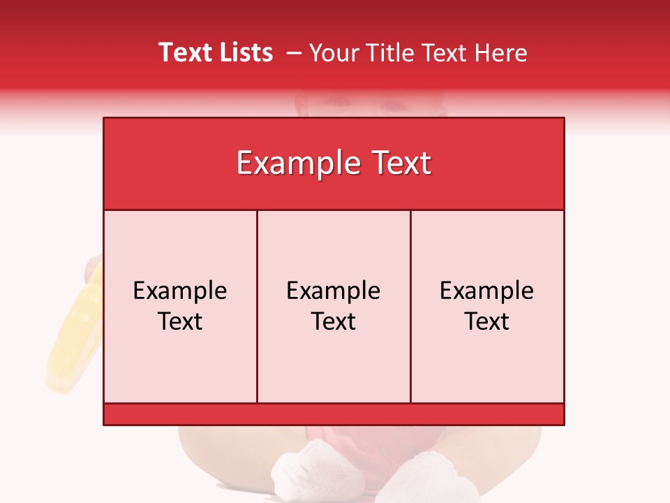 Girl White Baby PowerPoint Template